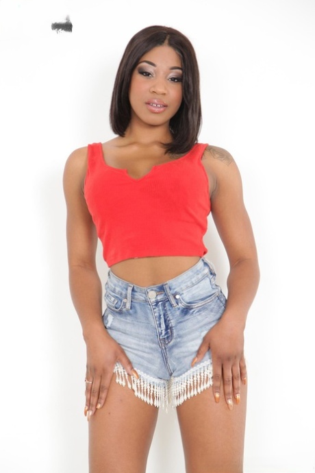 Hot black girl has MMF sex with a couple of hunky Caucasian men