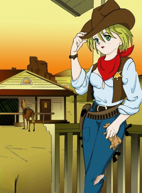 Vaquera transexual Hentai atrapa a un ladrón y se lo folla por el culo en la prisión