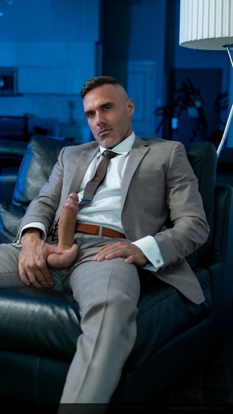 Gay boss Manuel Skye has hardcore anal sex with a hot intern in his office