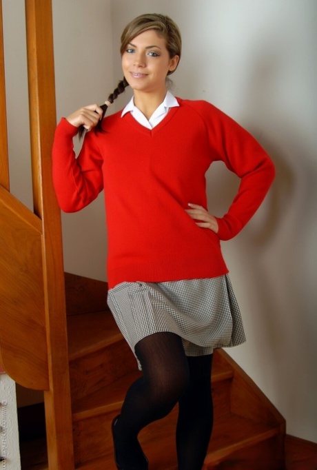 College Uniform featuring Samantha Buxton XXX Gallery