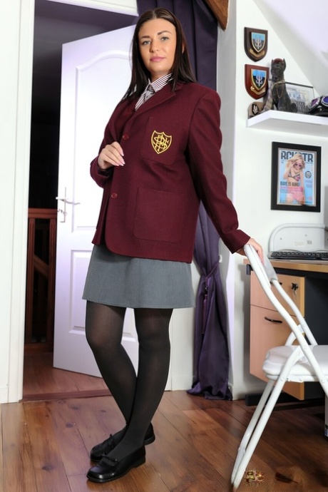 College Uniform performed by Stephanie W Naked Pictures