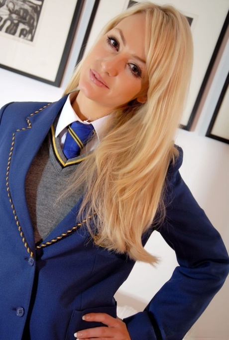 College Uniform performed by Alana Chase Porn Photos