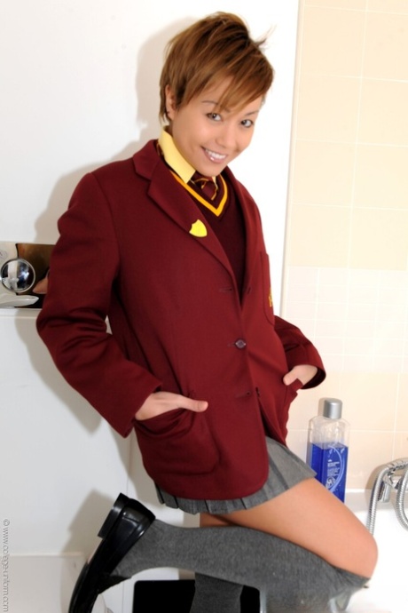 College Uniform performed by Lily Naked Photos