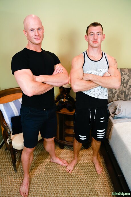 Active Duty featuring Phoenix River, Roman Eros Naked Photos