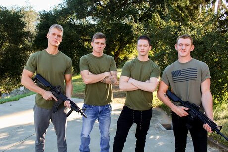 Active Duty starring Blake Effortley, Logan Lane, Phoenix River Nude Porn Pics
