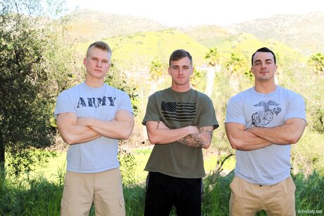 Active Duty starring Alex James, Blake Effortley, Ryan Jordan Porn Pictures